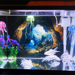 MHC ซิลิโคนแมงกะพรุนตกแต่งตู้ปลา-สมจริงเรืองแสงเรืองแสง<span class=keywords><strong>สีชมพู</strong></span>เครื่องประดับตู้<span class=keywords><strong>ปลา</strong></span>เป็นมิตรกับสิ่งแวดล้อม - Product Image 3