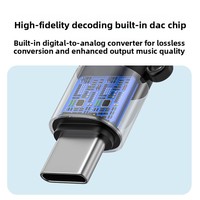 Adaptor DAC Headset USB-C ke 3.5mm BL-02 Mini untuk Konversi Digital-ke-Analog 15/16/17