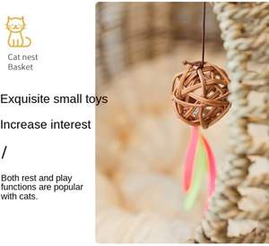Petdom, оптовая продажа, экологически чистый теплый удобный дом, современная мебель для кошек, подвесная ротанговая корзина для кошек, кроватки для домашних животных - Product Image 4