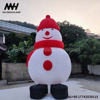 Muñeco de Nieve Inflable Navideño con Luces LED Personalizadas, para Exteriores, de 2-8m, 110V-220V, con Soplador, Certificado CE, MH Dreamland