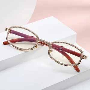 Солнцезащитные очки HBK в стиле ретро для мужчин и женщин, роскошные винтажные солнечные аксессуары в стиле стимпанк, со стразами и прозрачными линзами, 2022