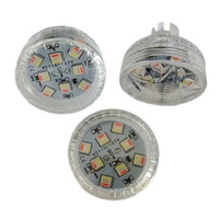 AC110V 45mm Préprogrammables 12 LED SMD5050 RGBW 1-16 Cabochons lumineux E14 pour manèges de fête foraine, lumières LED à fonctionnement automatique pour attractions