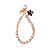 Vente en gros Qianjie Nouveau style Mignon Porte-clés, Pendentif pour coque de téléphone et Breloque de sac à perles, fleurs et papillons 20cm