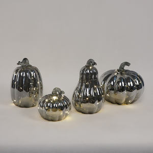 Decorazione di halloween led in vetro decorativo artificiale a forma di zucca luce ornamenti di ringraziamento decorazione - Product Image 2