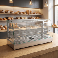 Réchaud de comptoir commercial 120x45cm avec lampe chauffante et protection anti-éclaboussures, station de maintien au chaud en acier inoxydable pour restaurant
