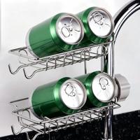 Panier de rangement en acier inoxydable, porte-éponge de robinet de cuisine, caddie d'évier, organisateur pour canalisations