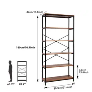 Modern Metal Home Furniture Wall Book Shelf Corner <strong>Long</strong> Wall Living Room Wrought Iron <strong>Bookshelf</strong> - Product Image 3