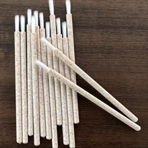 Pinceau à lèvres en paille de blé biodégradable jetable, écologique, best-seller, manche en forme de cœur, pour eye-liner et mascara, 9,7 cm - Product Image 6