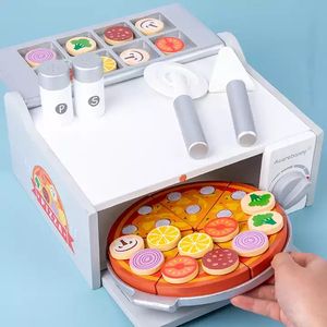 <span class=keywords><strong>Cuisine</strong></span> sensorielle four à micro-ondes vaisselle <span class=keywords><strong>cuisine</strong></span> <span class=keywords><strong>simulation</strong></span> bois pizza coupe aliments jouets - Product Image 2