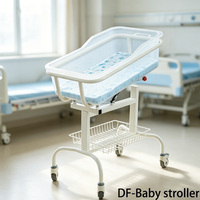 Hauteur et tête réglable lit bébé médical en acier inoxydable centre de soins bébé lit d'hôpital nouveau-né berceau pédiatrique à vendre