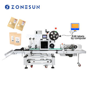 ZONESUN ZS-TB160PO automatische horizontale flache Schachteln Mylar-Kunststoffbeutel Kaffeebeutel Online-Druck-Etikettiermaschine - Product Image 1