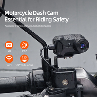 Caméra de moto JMC Mini 2K, étanche, WIFI, enregistrement simultané, alimentation USB 5V, pour moto universelle