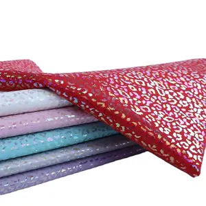 Factory Direct Metallic Gradual Pearlized Leopard Rexine Upholstery <strong>PU</strong> Faux Printed Synthetic <strong>Leather</strong> for <strong>Leather</strong> Product Bags - Product Image 1