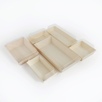 Boîte à sushi en bois jetable écologique et recyclable pour la restauration à emporter, cuisine japonaise