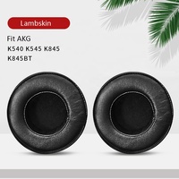Oreillettes de remplacement en cuir protéiné avec mousse à mémoire d'isolation acoustique AKG K845 K845BT K545 K540 K275 K267 K245 K182 K167