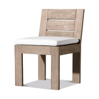 Ensemble de table et de chaises d'extérieur modernes, imperméables, durables, en teck, ensemble de chaises de salle à manger d'extérieur, ensemble de meubles de patio pour villa, cour, hôtel