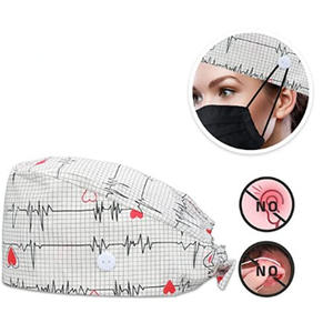Tappi da lavoro accessori per uniformi mediche da donna regolabili con bottone e fascia elastica con fasciatura per fasciatura e cappelli da Scrub da infermiera - Product Image 5