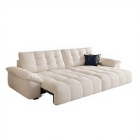 Canapé-lit en tissu motif patte de chat, design minimaliste moderne, conception sans mur, taille universelle, inclinable électriquement, réglable, avec structure en bois massif