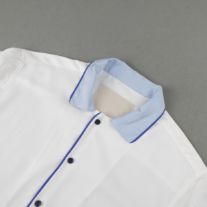 Camicie Estive da Uomo in Twill 100% Cotone di Alta Qualità, Anti-Piega, Traspiranti, con <span class=keywords><strong>Colletto</strong></span> a Contrasto, Vestibilità Ampia e Maniche Corte - Product Image 3