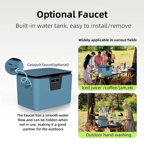 U28 28L Single Temperature Single Control Portable Car <b>Refrigerator</b> Freezer Suitable for Outdoor Camping With Faucet - Product Image 5