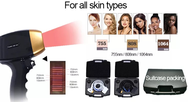2022Newest 4K 1600W Triple wave Platinum Titanium/808nm laser diode hair removal/755 8081064 diode laser machine price