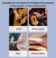 Tuner Multifungsi Logam PT01 Ultra Tipis Dua-dalam-Satu untuk Aksesoris Gitar dan Instrumen Berdawai