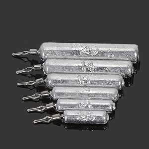 Plombs de pêche cylindriques 20g durables pour la pêche au drop shot - Product Image 2