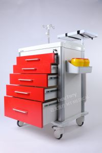 Chariot médical mobile d'<span class=keywords><strong>urgence</strong></span> pour patients, chariot d'infirmière, chariot médical en ABS pour hôpital, marque Hochey Medical - Product Image 4