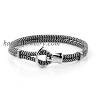 Bracelet fait à la main unisexe en Nylon plaqué argent, vente en gros, 10 pièces