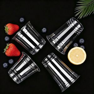 Gobelets jetables transparents en PET moulés par injection, 380 ml, 500 ml, avec logo personnalisé imprimé numériquement, qualité alimentaire I-17, 98 mm/90 mm, prix usine - Product Image 1