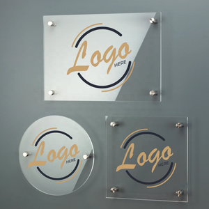 Custom stampato in acrilico porta ufficio segno di targa personalizzato Logo aziendale segno di visualizzazione per appendere la parete - Product Image 3