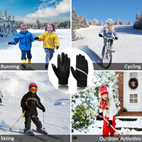 Guantes de Ciclismo para Niños al por Mayor, con Dedos Completos, Pantalla Táctil, Impermeables, Cálidos, Antideslizantes, para Esquí y Bicicleta, con Logotipo Personalizado OEM