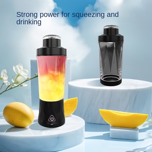 เครื่องปั่นอาหารเด็กแบบพกพา 700 มล. แบตเตอรี่สำรอง 2000mAh ชาร์จผ่าน USB ปลอดสาร BPA พลาสติกสำหรับบดน้ำแข็ง ใบมีด 6 ใบ ปรับความเร็วได้ 5+ - Product Image 5