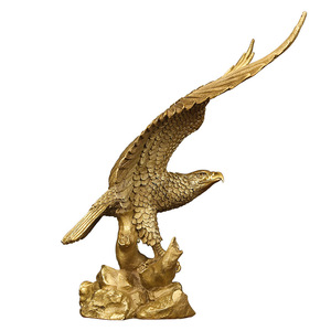 Ornement Aigle Soufflé en Laiton, Artisanat Personnalisé, Décoration de Bureau, Cadeau Souvenir, Forme Animale Irrégulière, Aigle Solitaire - Product Image 3