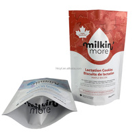Sacs à fermeture éclair, sachets de qualité alimentaire, pour cookies, bonbons et casse-croûtes, design imprimé mat, pochette en mylar inodore