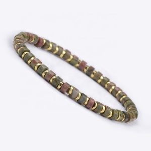 Cliobeads Blue Spot Jasper <span class=keywords><strong>ametista</strong></span> Unakite ematite Stone <span class=keywords><strong>bracciale</strong></span> bracciali <span class=keywords><strong>con</strong></span> perline a forma di ruota Unisex all'ingrosso - Product Image 2