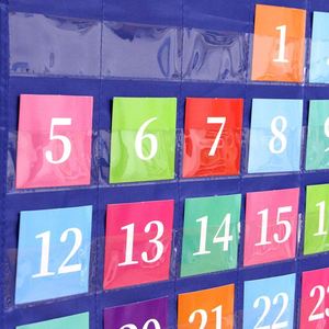 Hot Sell Monthly Calendar Pocket Chart Teacher Created Resources <b>Black</b> Calendar Pocket Chart for Classroom Home School Supplies - Product Image 2