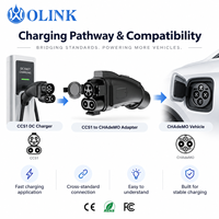Adaptateur OLINK CCS1 vers CHAdeMO, charge rapide DC 250A 1000V, connecteur de chargeur EV pour station de charge de véhicules électriques CHAdeMO
