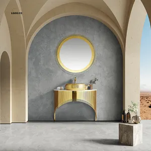 Lavabo yüzen Vanity banyo aynası ile fabrika doğrudan satış dolabı banyo makyaj dolabı dolapları