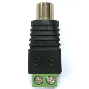 Connettore RCA femmina a vite, collegamento semplice, colori nero e verde, ideale per installazioni audio e video. - Product Image 1