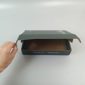 Özel tasarım Logo karton Mailer nakliye kutusu hediye elbise özel kağıt katlama kutusu - Product Image 4