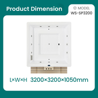 WS-SP3200 Spa extérieur moderne de luxe en acrylique brun de haute qualité, bain à remous carré avec escalier