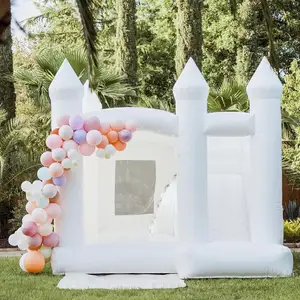 उच्च गुणवत्ता वाणिज्यिक सफेद inflatable शादी बाउंसर घर पार्टी inflatable उछाल वाले महल घटना की आपूर्ति के लिए बिक्री