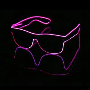 Concert Big Events Music Artists Sound Active Flashing Colorful El Wire LED Neon Sunglasses