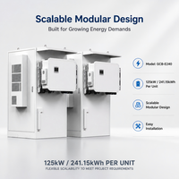 Prix usine Armoire de stockage d'énergie C&I 241 kWh Système de batterie solaire 125 kW Haute tension LiFePO4 BMS intelligent Refroidissement par air Protection incendie
