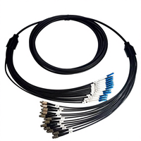Kabel Optik Fleksibel Drag Chain LC Field armor TPU Single-mode 12 Core Tahan Api Tahan Air Komunikasi Lapangan