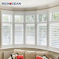 RICHOCEAN Persiennes en aluminium étanches, modernes et élégantes, pour la ventilation et l'ombrage, volets extérieurs en aluminium