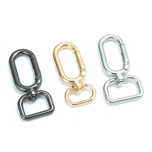 Zinc Alloy Clip Metal <strong>Lanyard</strong> <strong>Snap</strong> <strong>Hook</strong> Plated Brass Key Chains Trendy Oval Ring Type Swivel <strong>Hook</strong> Handbag Accessories Straps - Product Image 5