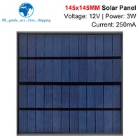 TZT 12V 250mA 3W Polycrystalline * ٭ صغر Sunpower نظام شمسي تصنعه بنفسك للبطارية