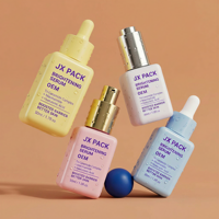 Flacon compte-gouttes carré en verre coloré tendance Macaron de 30 ml et 50 ml avec pompe et bouton poussoir pour sérum – Vente en gros